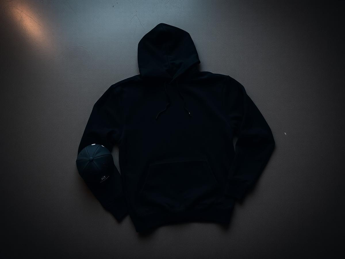 Ray Records capsule hoodie and cap flat lay